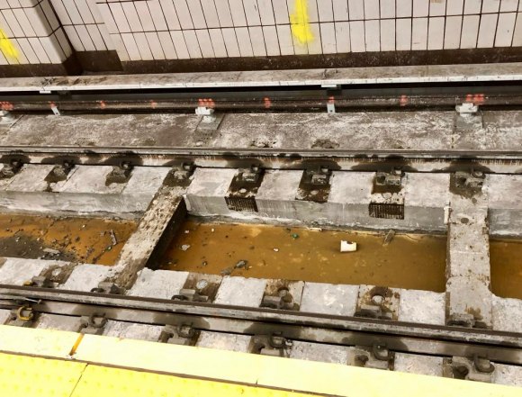 Gone to the Katz? MTA Quietly Reopens 57th Street, F Train Subway Station The update's not perfect, of course, as debris and sludge linger on the track bed.